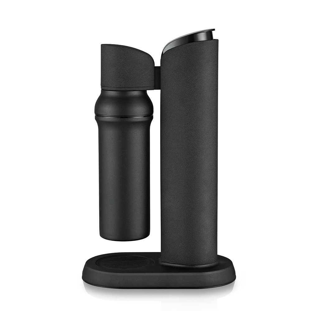 Wassersprudler Bubliq Glas mit Glasflasche Mattschwarz