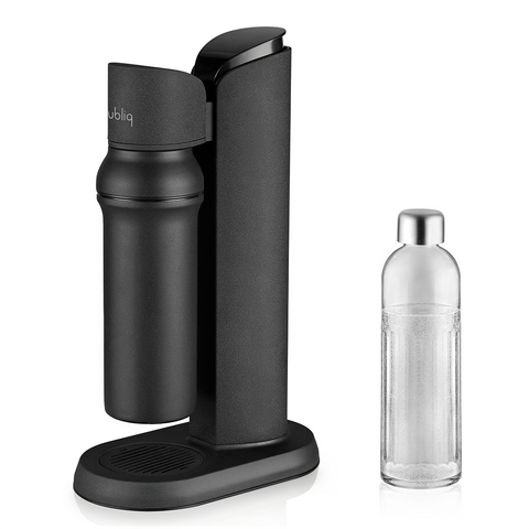 Wassersprudler Bubliq Glas mit Glasflasche Mattschwarz