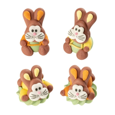 Zucker- Osterhasen sitzend 8 Stück sortiert