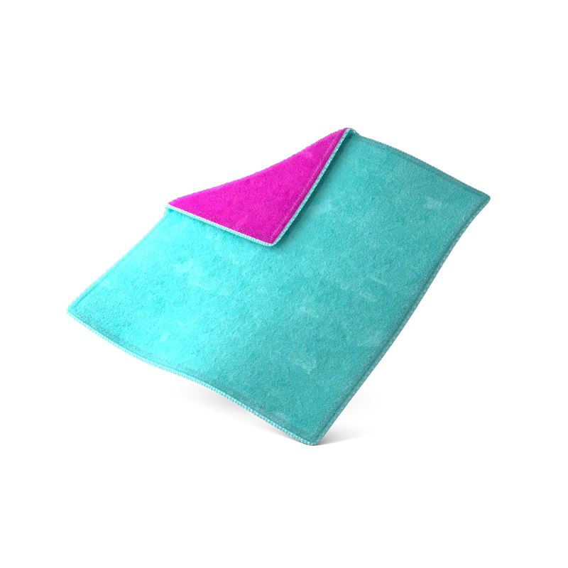 Microfasertuch türkis/pink Microfaser