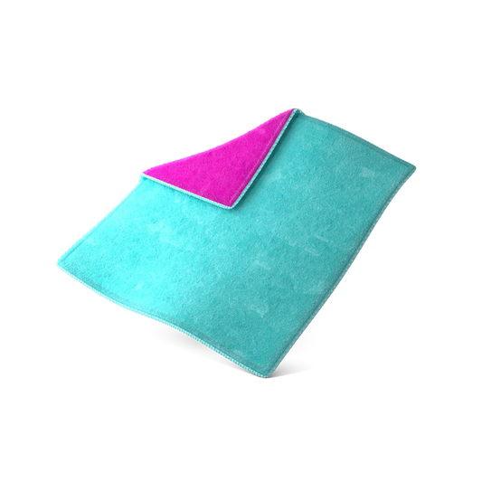 Microfasertuch türkis/pink Microfaser