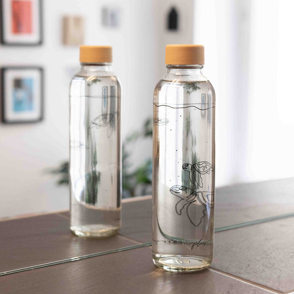 Trinkflasche Glas GO WITH THE FLOW 0,7 l
