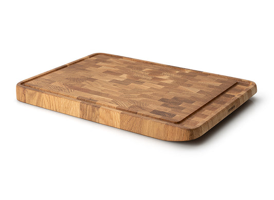 Tranchierbrett Eiche Stirnholz 46 x 32,5 x 3,5 cm