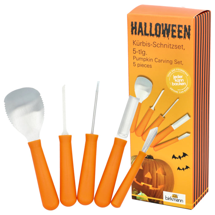 Kürbisschnitz-Set | 5-teilig | Halloween