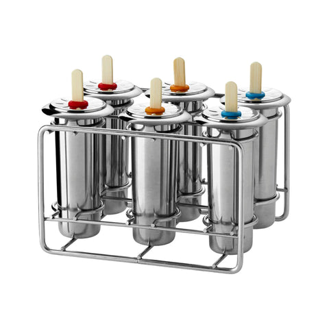 Eisformen PopsicleMold ECO Ice Pops (6 Stk.) rund Edelstahl