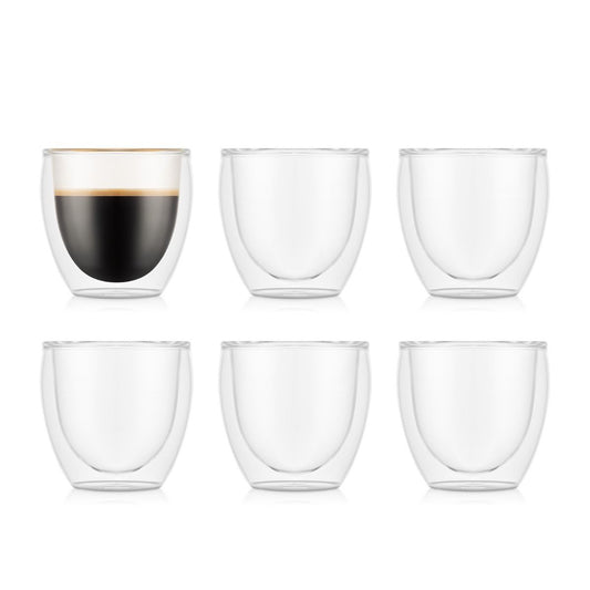 Glas Pavina doppelwandig, 0.08 l, Transparent 6 Stück