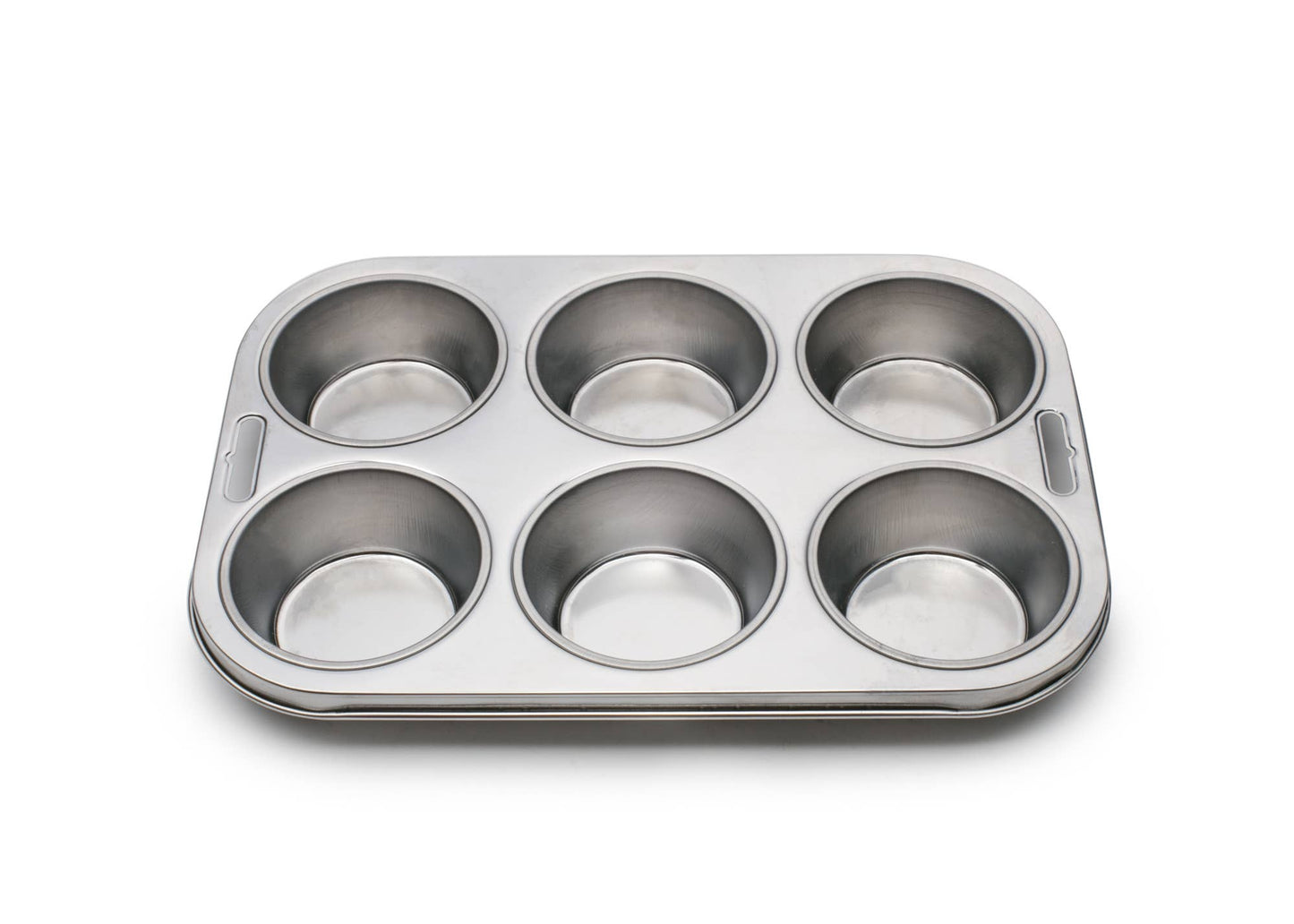 Muffinform aus Edelstahl, 6 Muffins, 26,25cm x 18,1cm