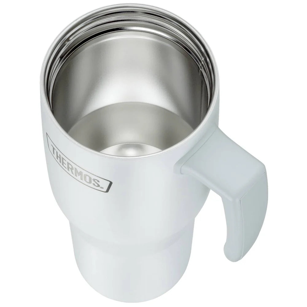 REFRESHING SERIES Isolierbecher white matt 1,10 L | Mit Komfortgriff & Strohhalm