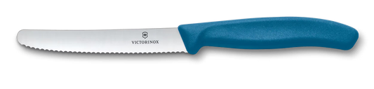 Tomatenmesser 11 cm Welle blau Swiss Classic