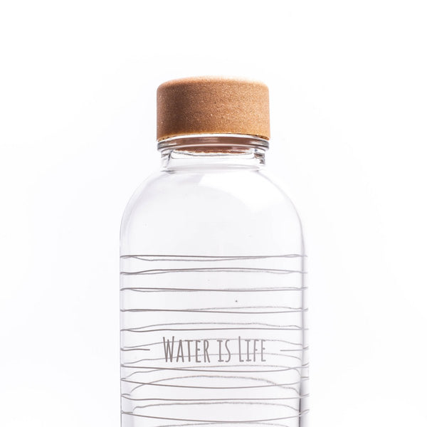 Trinkflasche Glas WATER IS LIFE 0,7 l