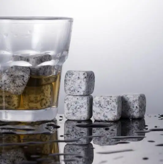 Granit-Eiswürfel 6 Stück mit Beutel