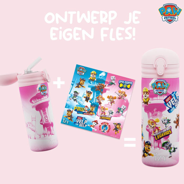 Trinkflasche Edelstahl 24h kalt 12h Kinder - Paw Patrol - Refresh Pink - 350ML