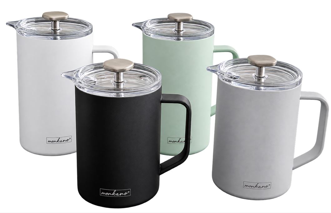 Kaffeebereiter Frenchpress 6 Tassen 800ml Lugano Edelstahl doppelwandig