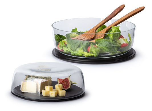 Käseglocke / Deckelschüssel rund Glas/Duracore