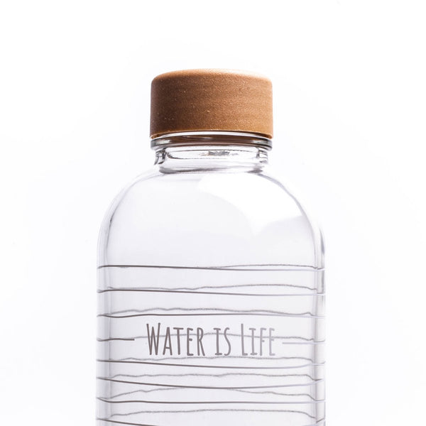 Trinkflasche Glas WATER IS LIFE 1,0 l