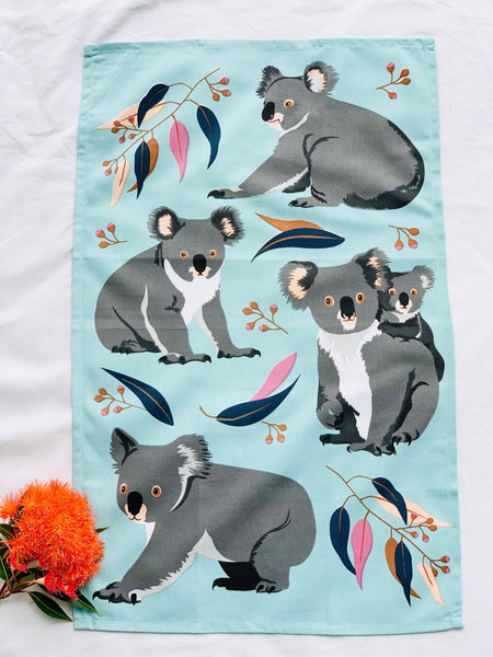 Geschirrtuch - Koalas Baumwolle 74cm x 47cm