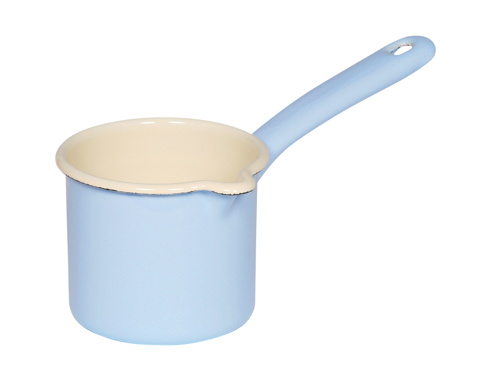 Schnabeltopf mit Stiel 8cm 0,5l blau Bunt