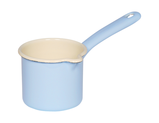 Schnabeltopf mit Stiel 8cm 0,5l blau Bunt