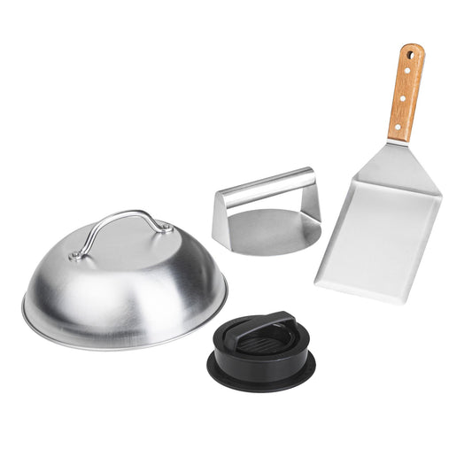 Smash-Burger Maker Set mit Haube, Wender & Burger Pressen
