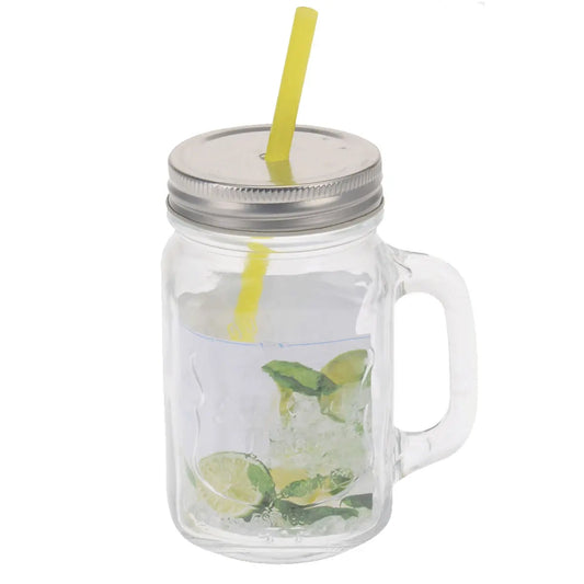 Trinkglas mit Strohhalm 0,45 i.