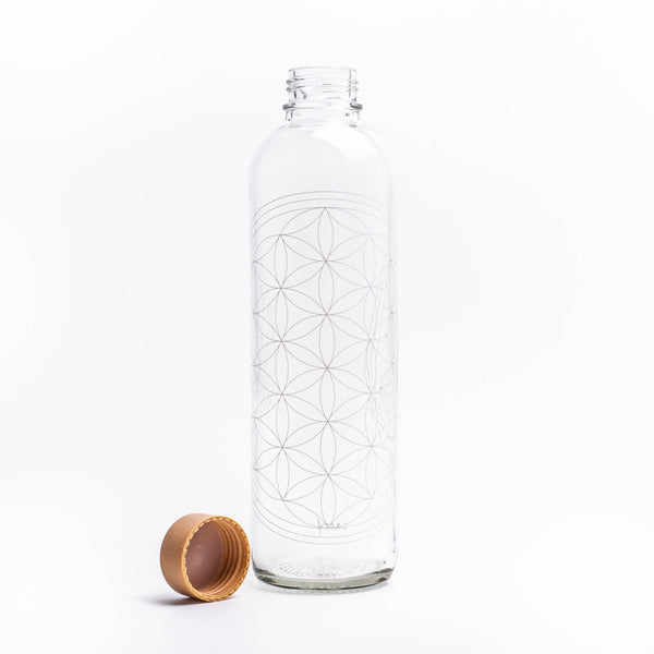 Trinkflasche Glas FLOWER OF LIFE 1,0 l