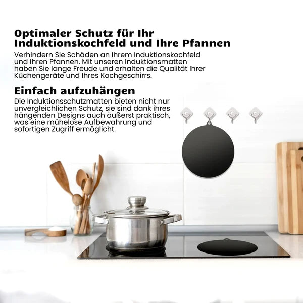 Induktionsschutz - Silikon Schwarz, 4 Stück