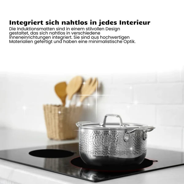 Induktionsschutz - Silikon Schwarz, 4 Stück