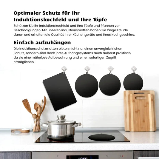 Induktionsschutz - Silikon Schwarz, 6 Stück