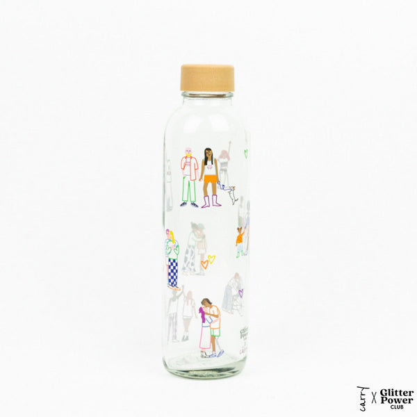 Trinkflasche Glas LOVE IS LOVE 0,7 l