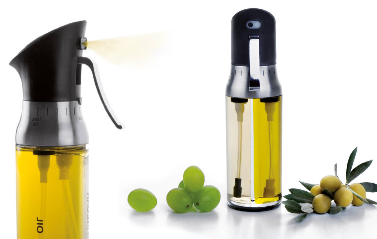 Öl & Essig Sprayer mit zwei Kammern 200 ml