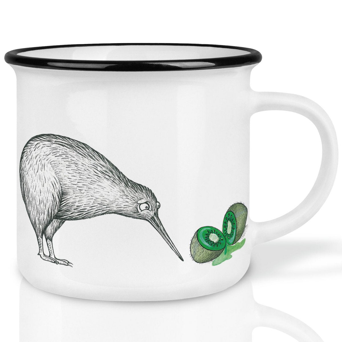 Keramiktasse – Zwei Kiwis