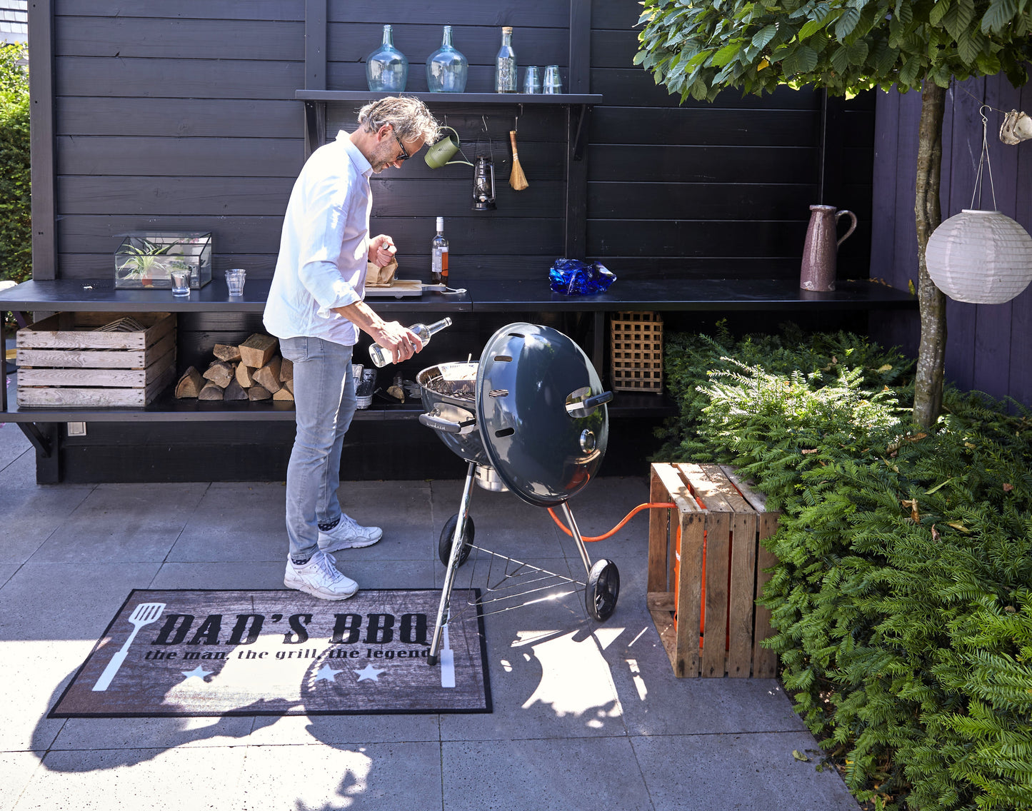 BBQ Matte Schmutzfängermatte dad's bbq the man 67x120cm