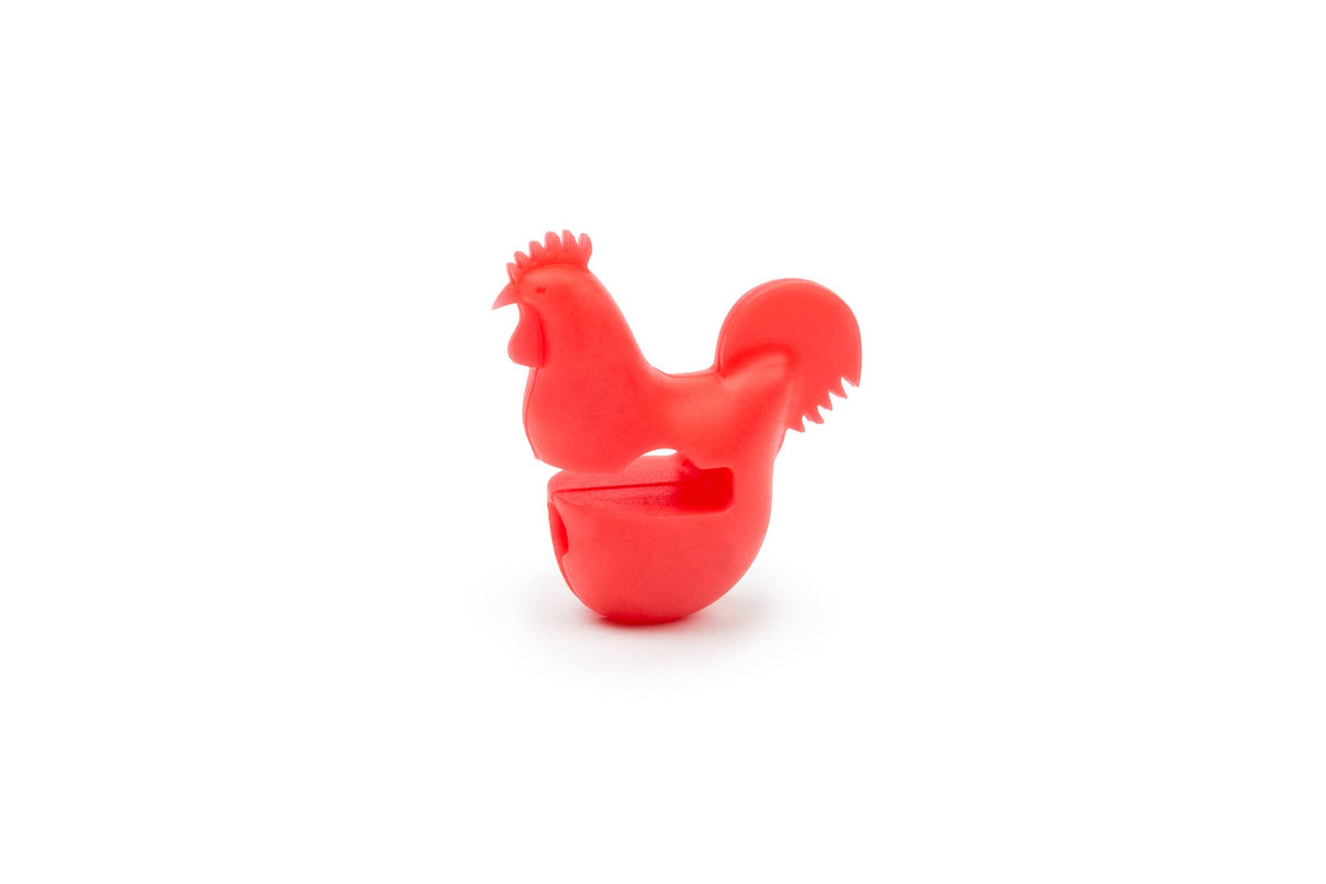 Kochlöffelhalter Rooster rot  mit Topfclip