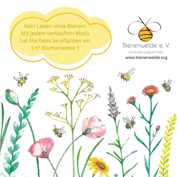 Trinkflasche Glas LET THE BEES BE 0,7 l