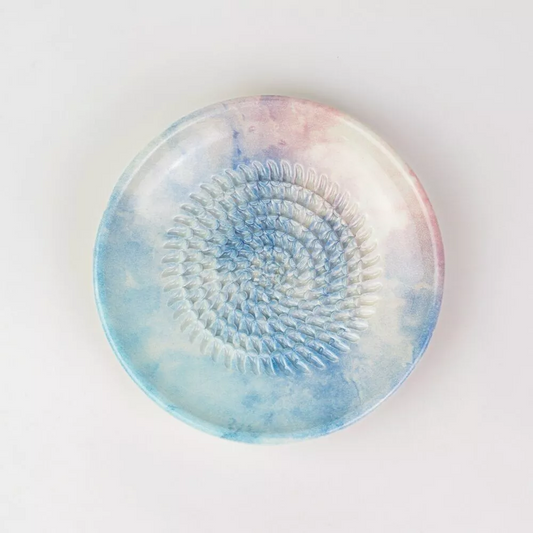 Keramikreibe "Nebel" 12cm für Knoblauch, Ingwer & Gewürze