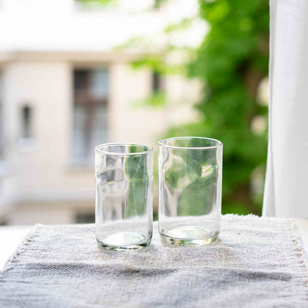 CARRY GLASS 400 ml Trinkglas 2er Set - UPCYCLING
