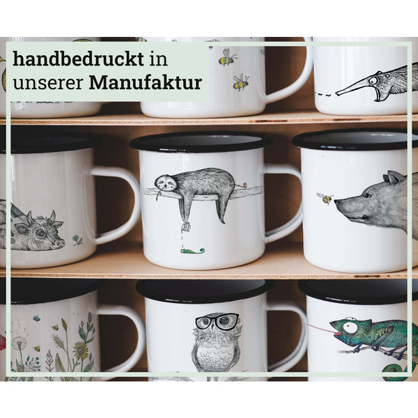 Emailletasse – Seepferdchen