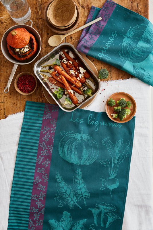 Geschirrtuch Jacquard Baumwolle  50x75 cm Herbst Gemüsegarten