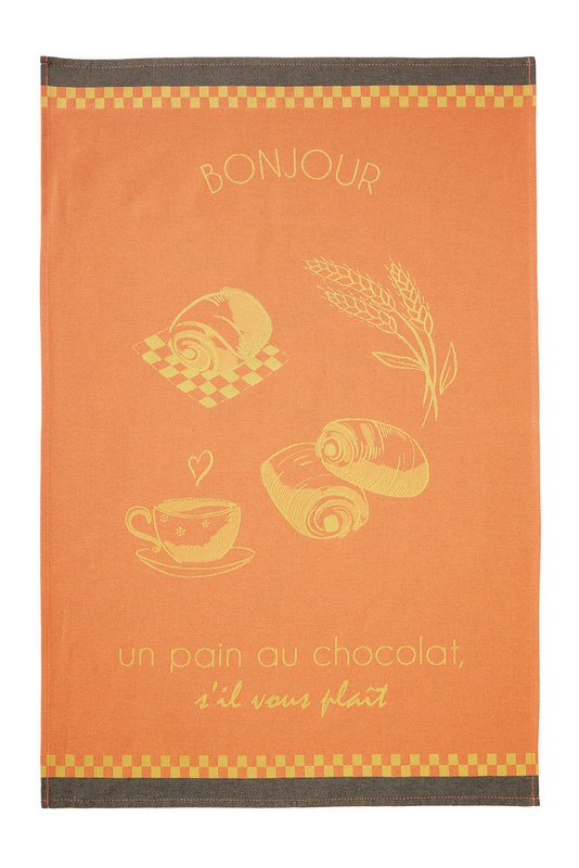 Geschirrtuch Jacquard Baumwolle  50x75 cm Le Pain au Chocolat