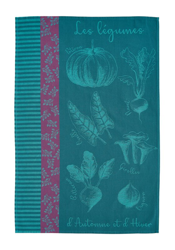 Geschirrtuch Jacquard Baumwolle  50x75 cm Herbst Gemüsegarten