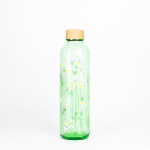 Trinkflasche Glas GREEN DAISY 0,7 l