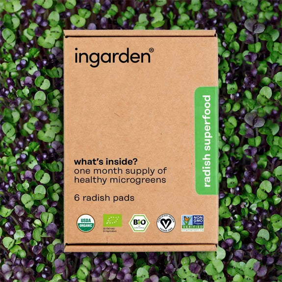 Bio Radieschen Mix - Microgreen Superfood Seed Pads | 100% Bio | Vollständig ausgewachsen 1 Monatsvorrat