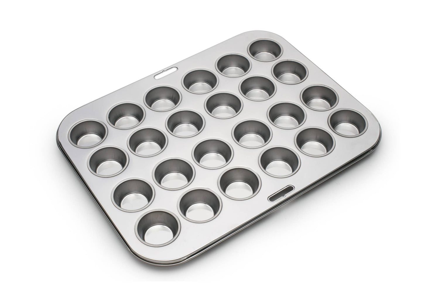 Mini-Muffinform aus Edelstahl, 24 Tassen, 10,5 x 13,7 Zoll