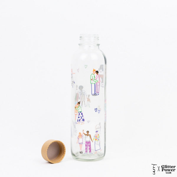 Trinkflasche Glas LOVE IS LOVE 0,7 l