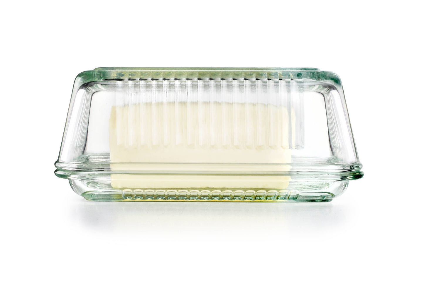 Butterdose Vintage Glas