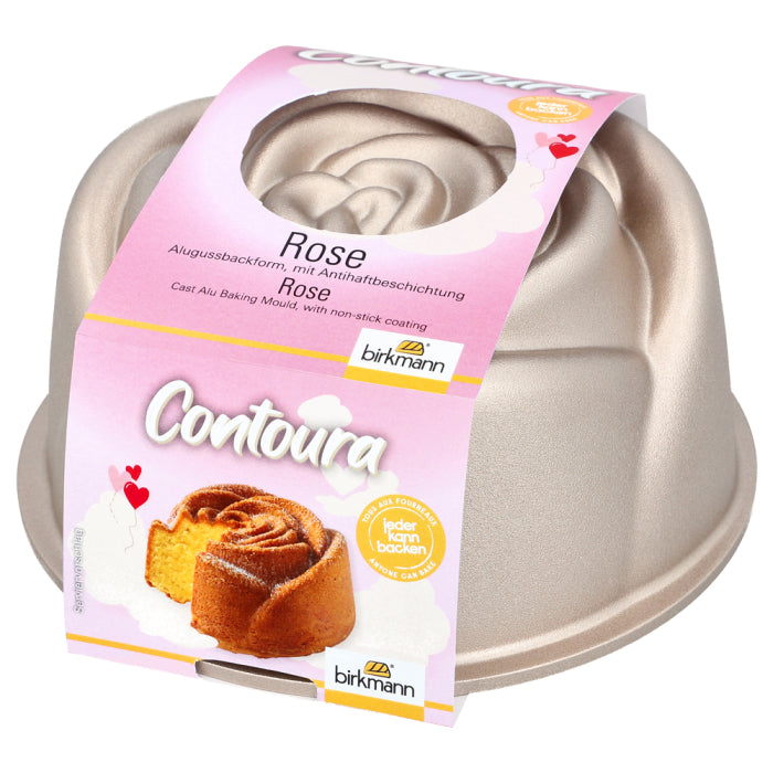 Contoura Rose Ø 18, Höhe 9 cm Aluguss mit Antihaftbeschichtung