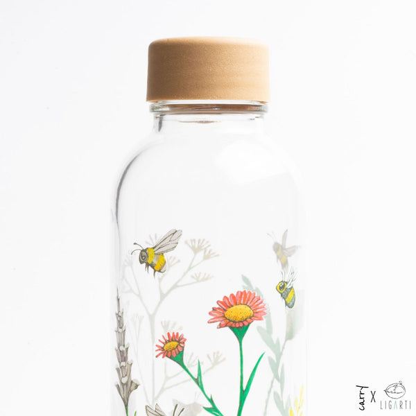 Trinkflasche Glas LET THE BEES BE 0,7 l
