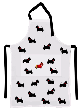 Schürze Scottie Dog 100 % Heavy Drill-Baumwolle
