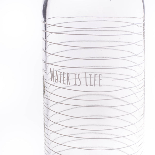 Trinkflasche Glas WATER IS LIFE 0,7 l