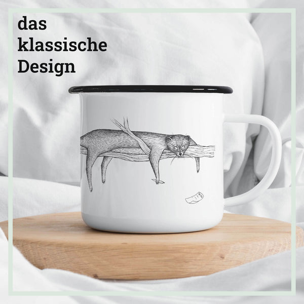 Emailletasse – Faulpelz